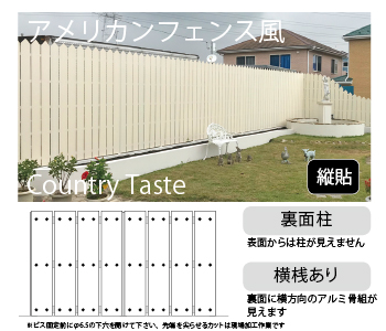 縦貼・片面:立板仕様